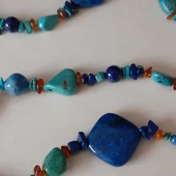 Jay King Turquoise & Lapis Necklace - Picture 2 of 4